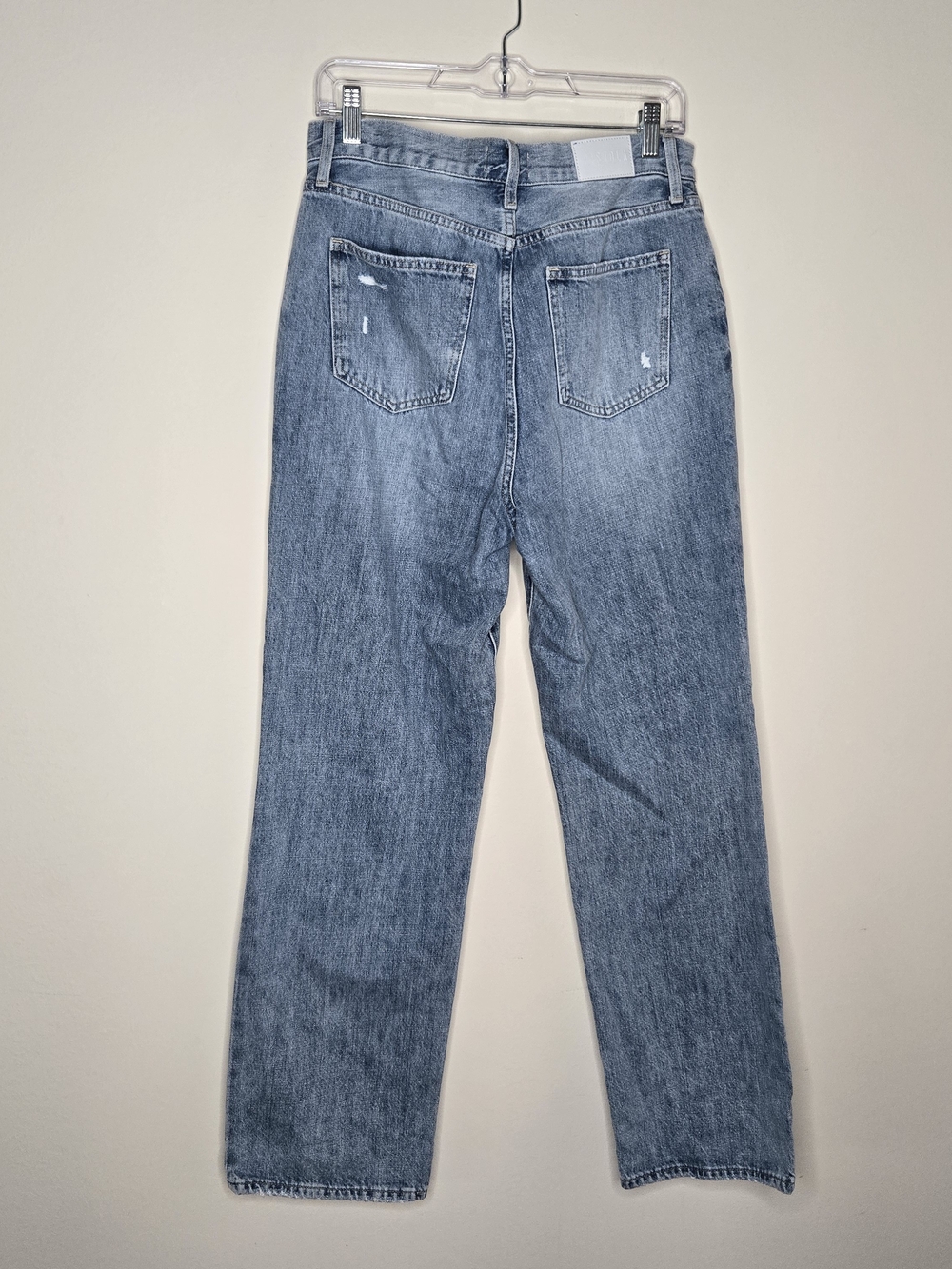 PISTOLA Cassie Super High Rise Straight Jeans Light Distressed Button Fly sz 29 - Picture 7 of 12